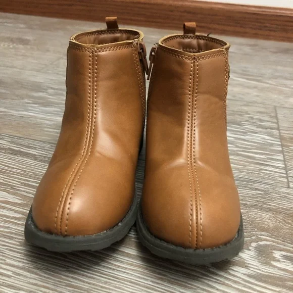 Carter's Tan Girl’s Boots with Heart Detail - Picture 5 of 8